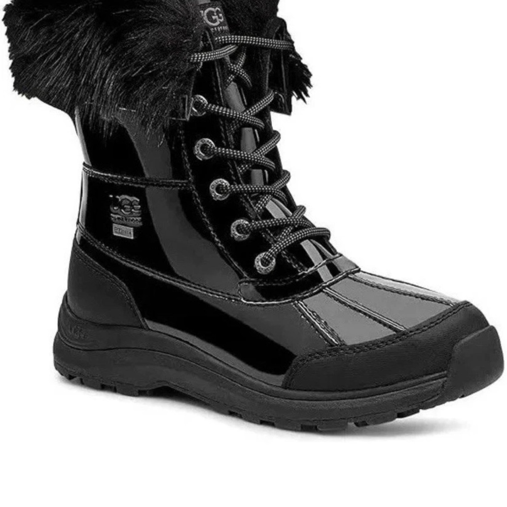 UGG Adirondack lll Women's Glossy Black Winter Boots size 5,5